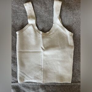 *Vintage Abercrombie White Ribbed Sweater Tank  sz. small